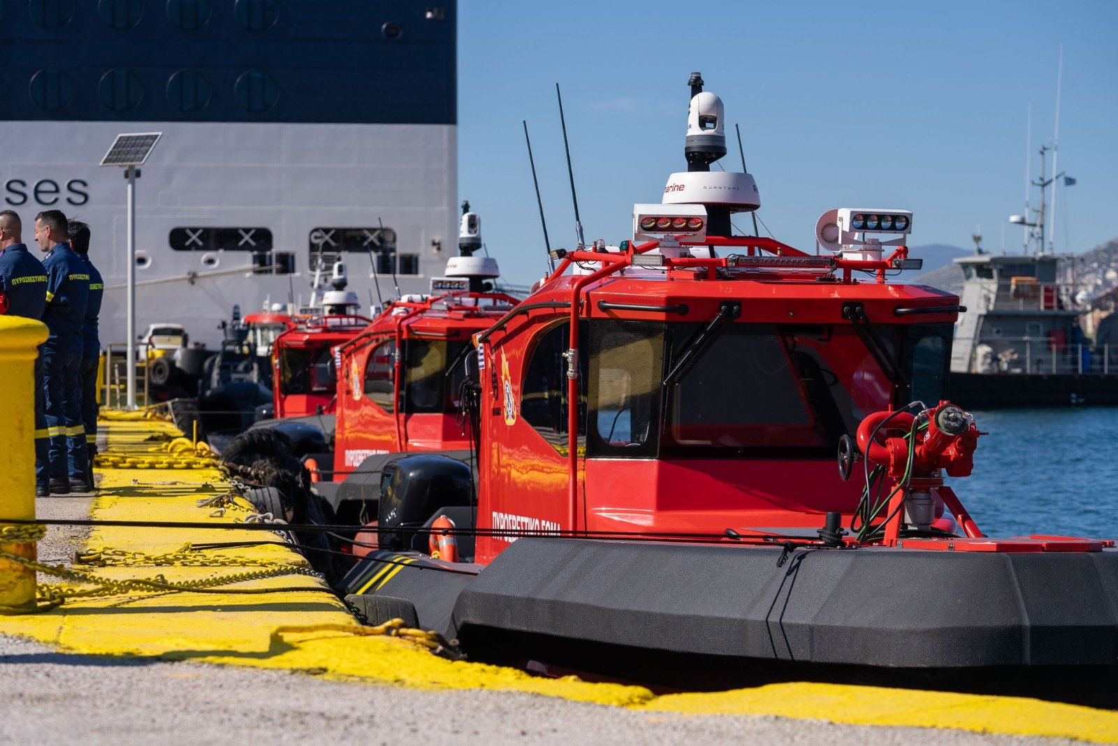 Παραλαβή 5 νέων πυροσβεστικών ταχύπλοων σκαφών άμεσης επέμβασης στο πλαίσιο του Εθνικού Προγράμματος «ΑΙΓΙΣ»