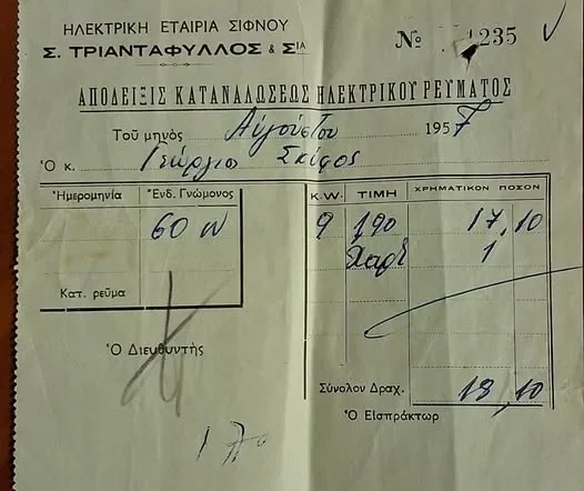 Πριν 67 χρόνια στη “Ηλεκτρική” της Σίφνου: Έτσι απλά να θυμόμαστε και να μην ξεχνιόμαστε.