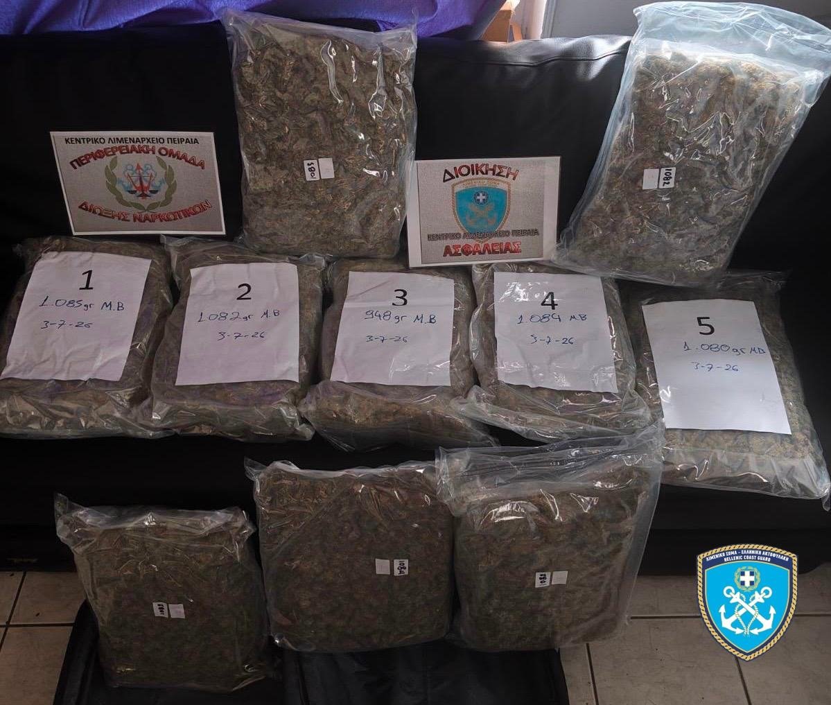 Εντατικοποίηση των ελέγχων στους λιμένες της χώρας για τον περιορισμό της ροής ναρκωτικών προς τη νησιωτική επικράτεια – Κατάσχεση άνω των 10,5 κιλών ακατέργαστης κάνναβης (skunk) στον Πειραιά
