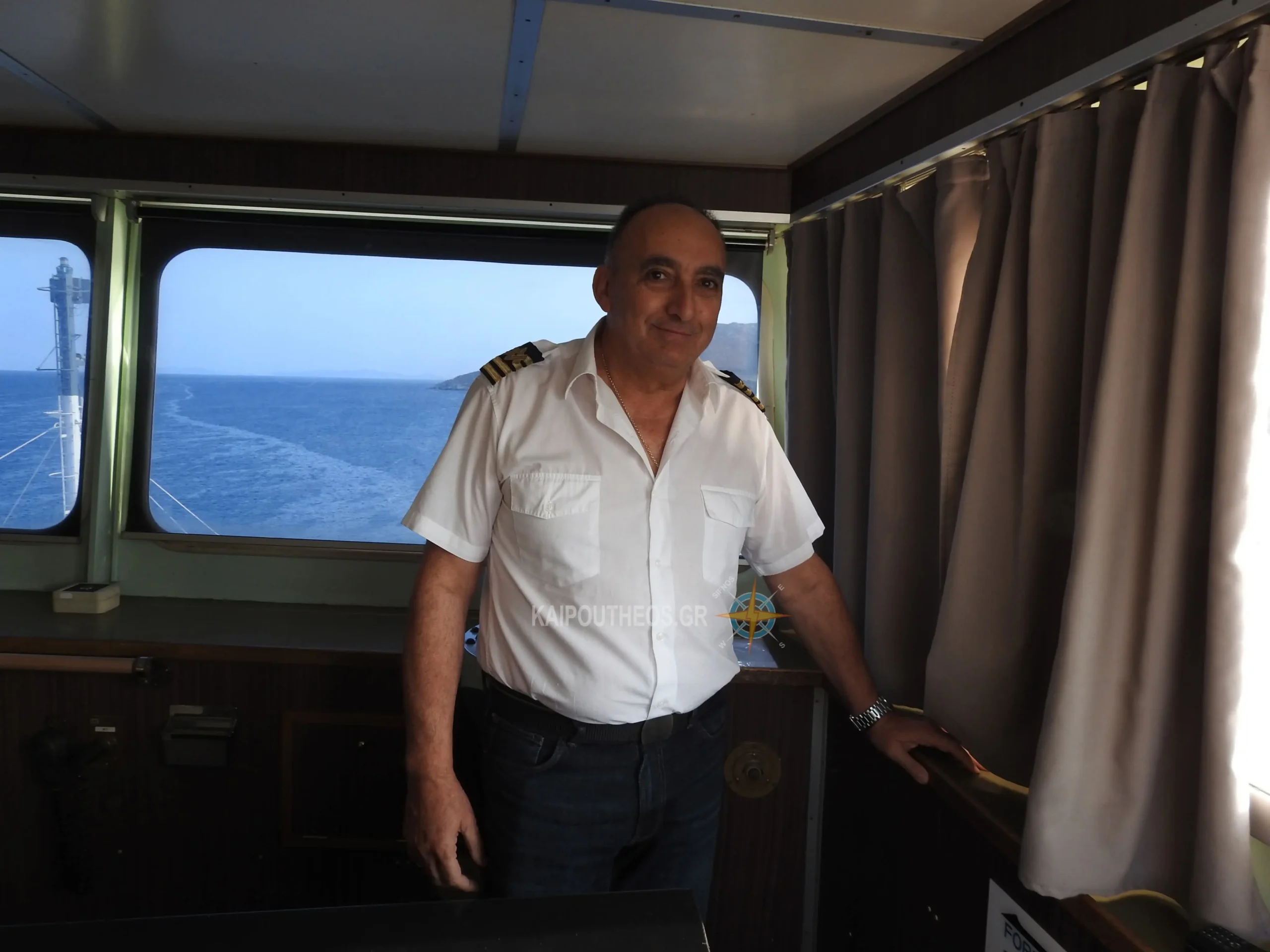 Με τον καπετάν Κυριάκο Μουζάκη στο ΔΙΟΝΥΣΙΟΣ ΣΟΛΩΜΟΣ